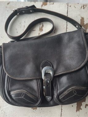 🖤 Vintage Rugby Leather Crossbody Bag